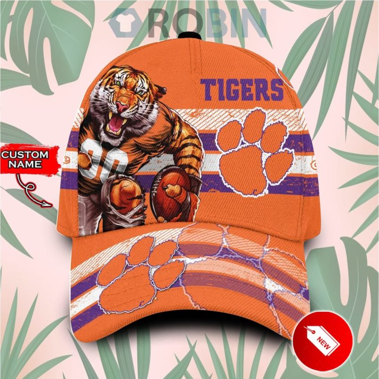 Personalized Clemson Tigers Mascot Vintage Design Classic Baseball Cap Hat