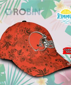 Personalized Cleveland Browns Tropical Hawaiian Classic Baseball Cap Hat Personalized Cleveland Browns Tropical Hawaiian Classic Baseball Cap Hat