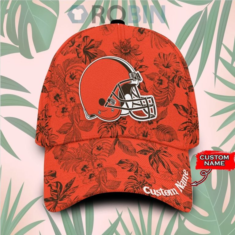 Personalized Cleveland Browns Tropical Hawaiian Classic Baseball Cap Hat