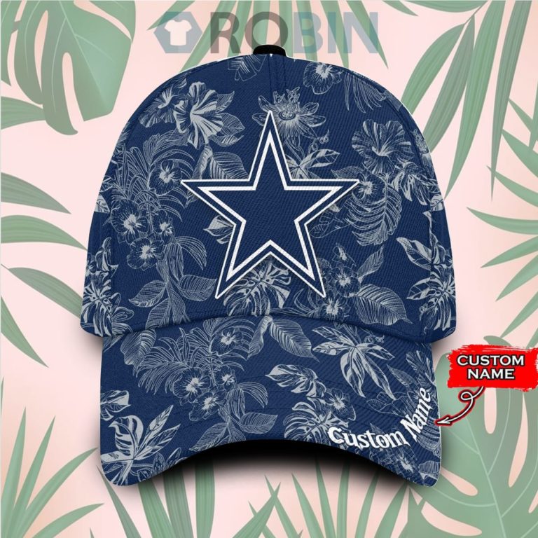 Personalized Dallas Cowboys Tropical Hawaiian Classic Baseball Cap Hat