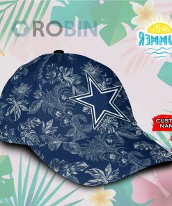 Personalized Dallas Cowboys Tropical Hawaiian Classic Baseball Cap Hat Personalized Dallas Cowboys Tropical Hawaiian Classic Baseball Cap Hat