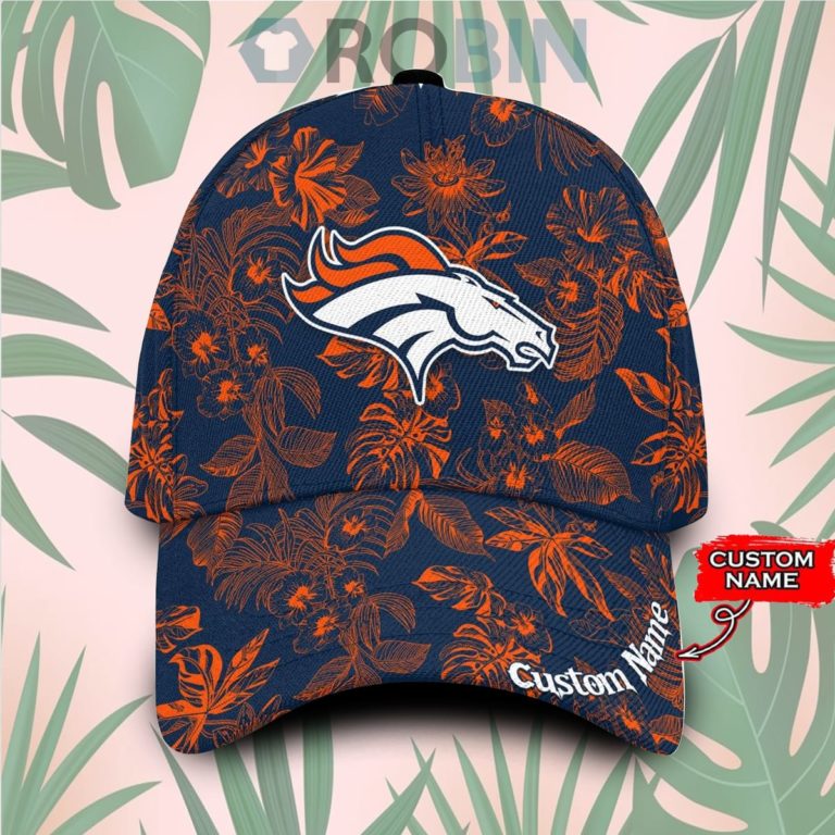 Personalized Denver Broncos Tropical Hawaiian Classic Baseball Cap Hat