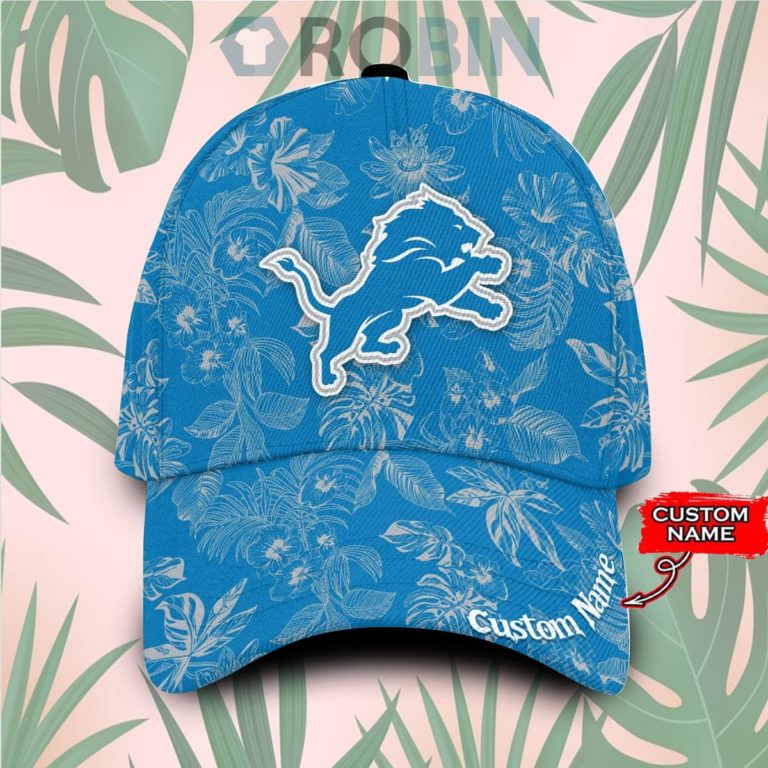 Personalized Detroit Lions Tropical Hawaiian Classic Baseball Cap Hat