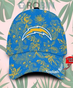 Personalized  Los Angeles Chargers Tropical Hawaiian Classic Baseball Cap Hat Personalized  Los Angeles Chargers Tropical Hawaiian Classic Baseball Cap Hat