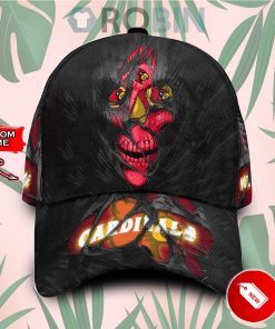 Personalized  Louisville Cardinals Skull Torn Fabric Classic Baseball Cap Hat