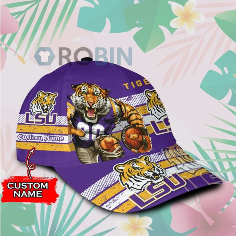 Personalized  LSU Tigers Mascot Vintage Design Classic Baseball Cap Hat
