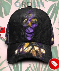 Personalized  LSU Tigers Skull Torn Fabric Classic Baseball Cap Hat