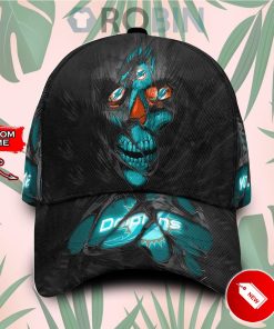 Personalized  Miami Dolphins Skull Torn Fabric Classic Baseball Cap Hat Personalized  Miami Dolphins Skull Torn Fabric Classic Baseball Cap Hat