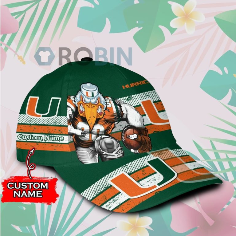 Personalized  Miami Hurricanes Mascot Vintage Design Classic Baseball Cap Hat