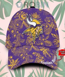 Personalized  Minnesota Vikings Tropical Hawaiian Classic Baseball Cap Hat