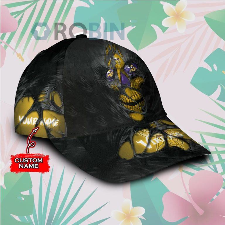 Personalized  New England Patriots Skull Torn Fabric Classic Baseball Cap Hat