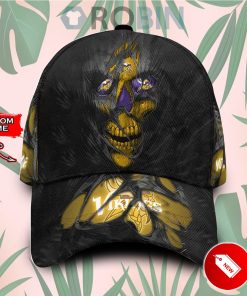 Personalized  New England Patriots Skull Torn Fabric Classic Baseball Cap Hat