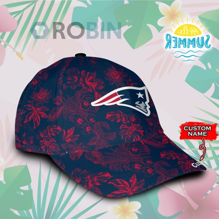 Personalized  New England Patriots Tropical Hawaiian Classic Baseball Cap Hat