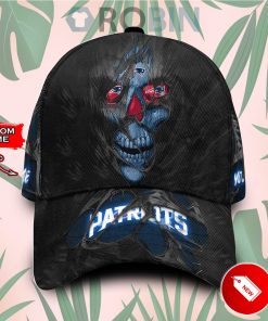 Personalized  New Orleans Saints Skull Torn Fabric Classic Baseball Cap Hat