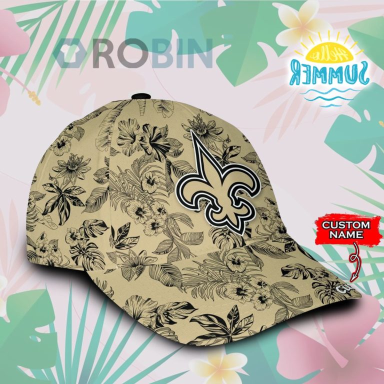 Personalized  New Orleans Saints Tropical Hawaiian Classic Baseball Cap Hat