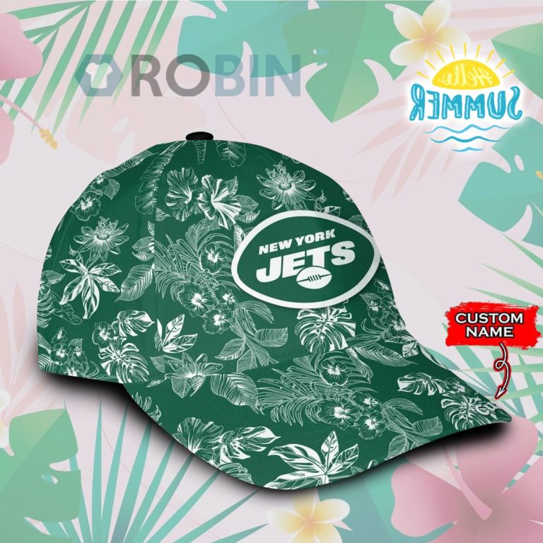 Personalized  New York Jets Tropical Hawaiian Classic Baseball Cap Hat
