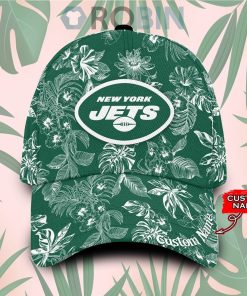 Personalized  New York Jets Tropical Hawaiian Classic Baseball Cap Hat