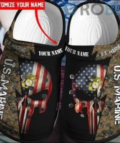 Personlized The Punisher Us Marine Crocs Crocband Clog Personlized The Punisher Us Marine Crocs Crocband Clog