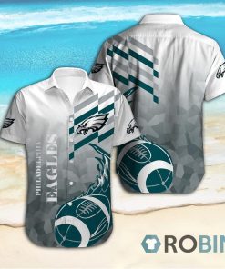 Philadelphia Eagles Casual Button Down Hawaiian Shirts
