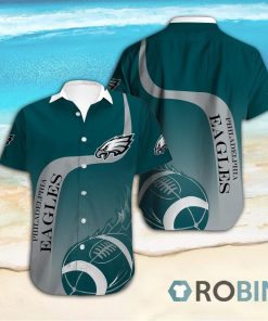 Philadelphia Eagles Short Sleeve Button Down Hawaiian Shirt