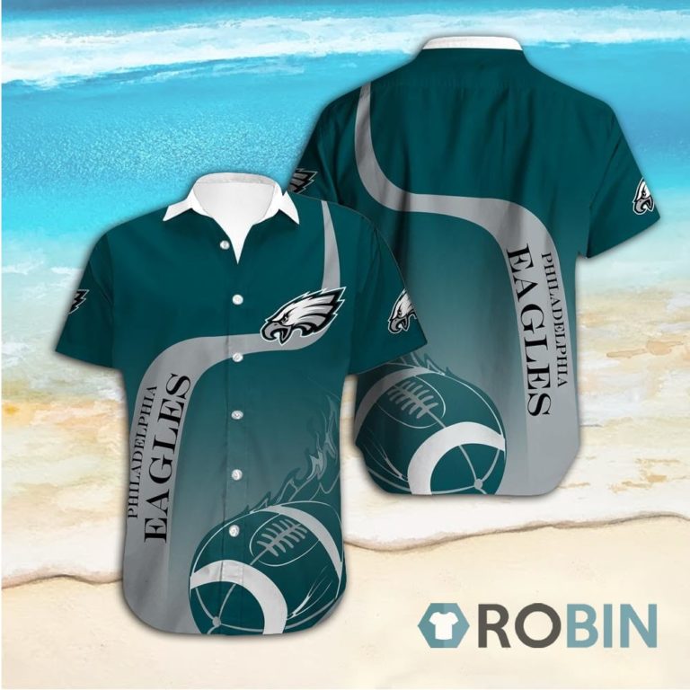 Philadelphia Eagles Short Sleeve Button Down Hawaiian Shirt
