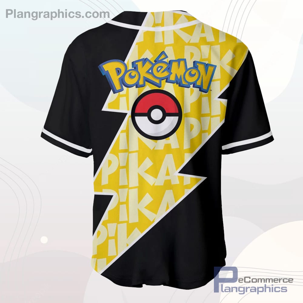 Pikachu Baseball Jersey Shirt Pokemon Anime Merch Clothes ...