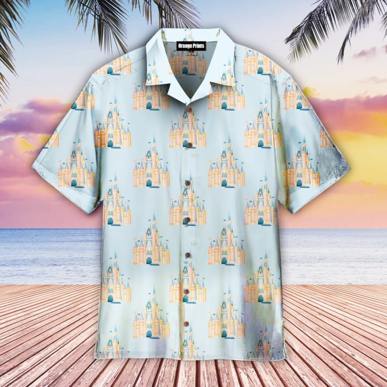 Pink Castle Magic Kingdom Aloha Shirts