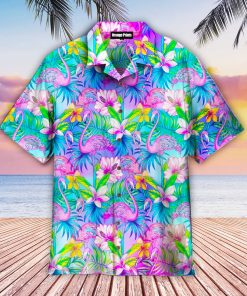 Pink Flamingo Tropical Aloha Shirts