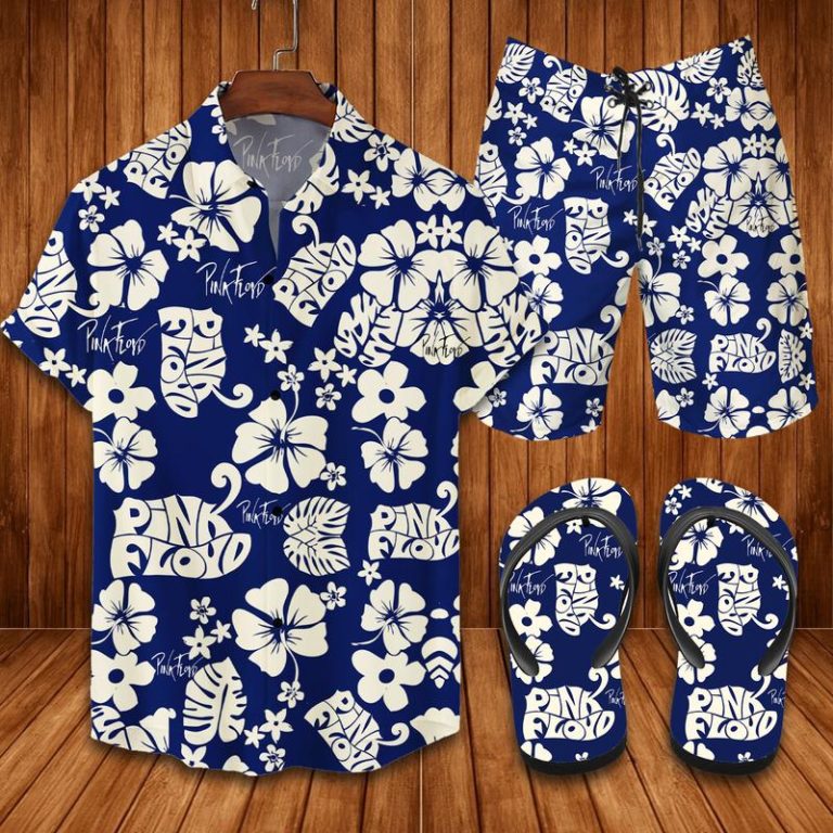 Pink Floyd Hawaii Shirt and Shorts And Flip Flops