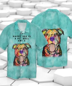 Pitbull Happiness Ness Is A Pitbull Smile Aloha Shirts