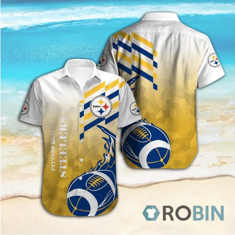 Pittsburgh Steelers Casual Button Down Hawaiian Shirts