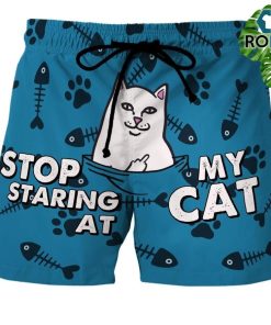 Pocket Persian Cat Swim Trunks