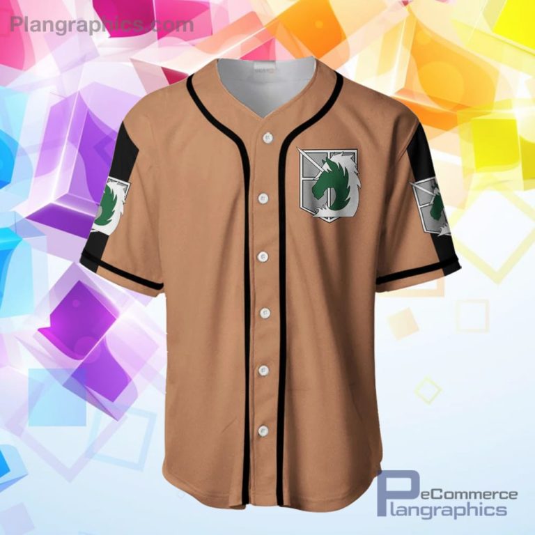 Police Brigade Baseball Jersey Shirt Attack On Titan Anime Merch Clothes