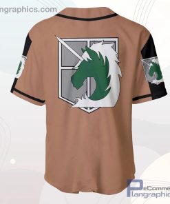 Police Brigade Baseball Jersey Shirt Attack On Titan Anime Merch Clothes