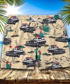 Police Police Cars Seamless Pattern Hawaiian Short