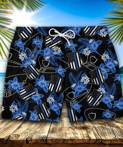 Police Police Seamless Pattern Hawaiian Short