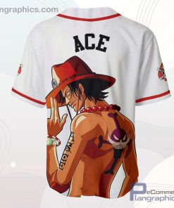 Portgas D Ace Baseball Jersey Shirt One Piece Anime Merch Clothes