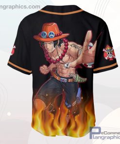 Portgas D Ace Baseball Jersey Shirt OP Anime Merch Clothes Portgas D Ace Baseball Jersey Shirt OP Anime Merch Clothes
