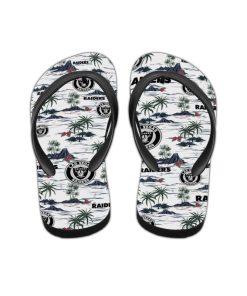Vegas Raiders Hawaii Shirt and Shorts Flip Flops