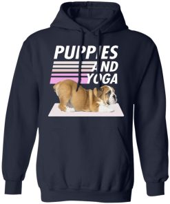 puppies and yoga hoodie