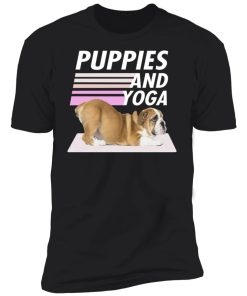 puppies and yoga ladies t shirt