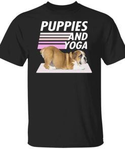 puppies and yoga t shirt
