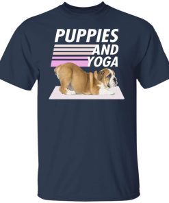 puppies and yoga ladies t shirt