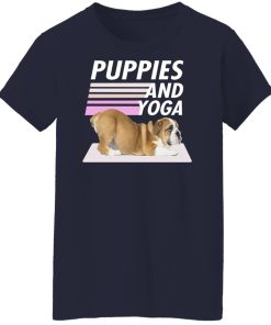 puppies and yoga ladies t shirt