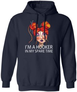 I’m a hooker in my spare time hooks messy yarn bun girl shirt