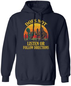 Bigfoot and Alien does not listen or follow directions shirt
