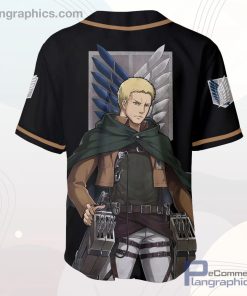 Reiner Braun Baseball Jersey Shirt Attack On Titan Anime Merch Clothes