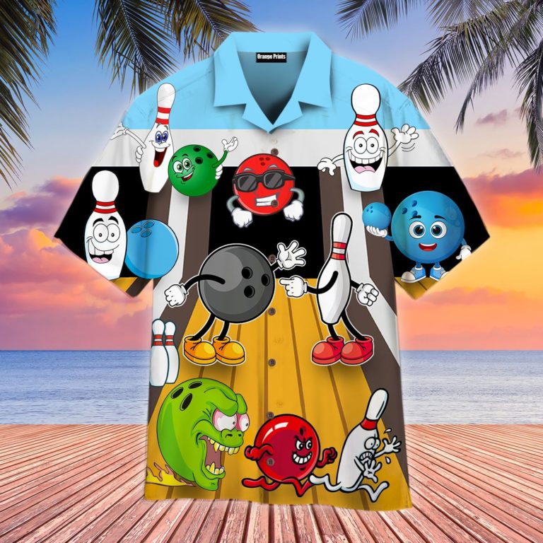 Rolling Comic Bowling With My Homies Aloha Shirts