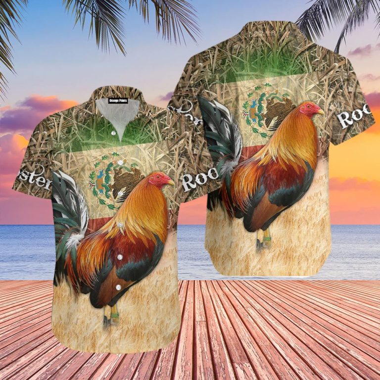 Rooster Camo Aloha Shirts