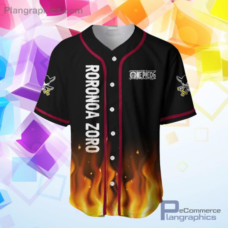Roronoa Zoro Ashura Baseball Jersey Shirt One Piece Anime Merch Clothes